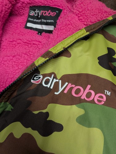 Dryrobe camo pink - pink, fleece