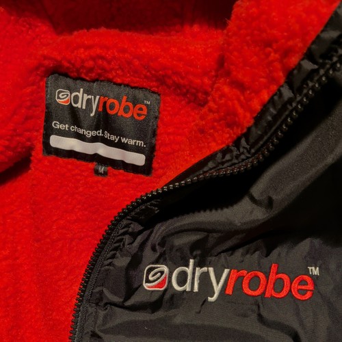 Dryrobe advance black red long - dryrobe, black/red