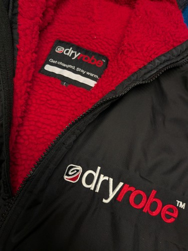 Dryrobe advance black red long - dryrobe, black/red